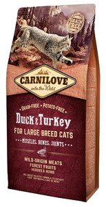 Carnilove Cat Food Duck & Turkey for Large Breed 6kg