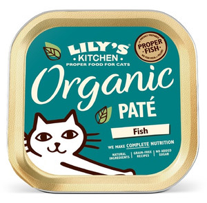 Lily's Kitchen Cat Food Organic Fish Paté/Organic Fish Dinner 85g