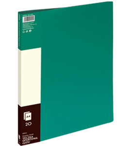 20 Pocket Display Book Folder PP A4, green