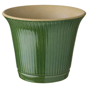 KAMOMILL Plant pot, green, 15 cm