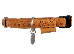 Zolux Dog Collar Mac Leather 10mm, yellow