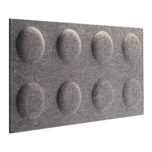 Decorative Wall Panel 60 x 30 cm, felt, block, melange grey