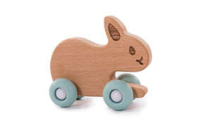 Bo Jungle B-Woody Rabbit on Wheels Blue