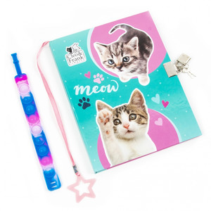 Secret Diary & Pop It Bracelet Gift Set Kitten