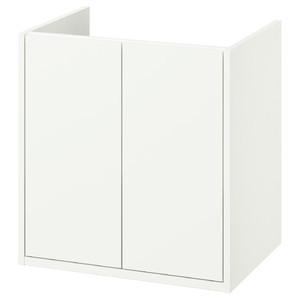 HAVBÄCK Wash-stand with doors, white, 60x48x63 cm