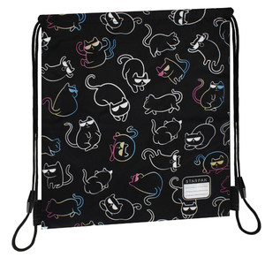 Drawstring Bag School Shoes/Clothes Bag Cats