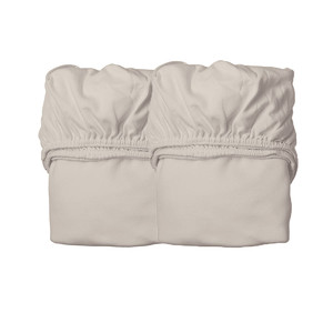 LEANDER Sheet for baby cot 2 pcs, cappucino