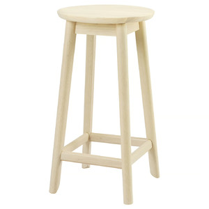 RÄVSTEN Bar stool, counter height rubberwood, 62 cm