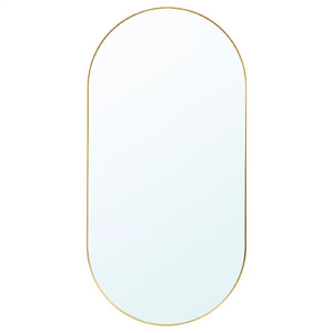 LINDBYN Mirror, gold-colour, 60x120 cm