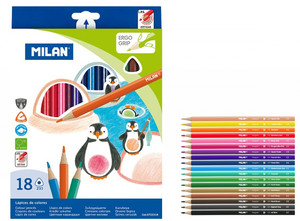Milan Triangular Coloured Pencils 18 Colours