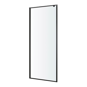 GoodHome Shower Panel Wall Ezili 100 cm, black/transparent