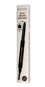 Make-Up Revolution Duo Brow Definer Eyebrow Pencil + Dark Brown Brush