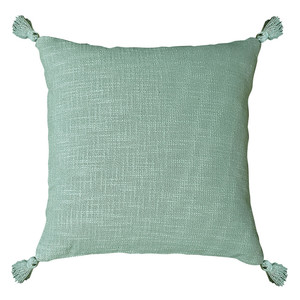 GoodHome Cushion Tassels 45 x 45 cm, light green