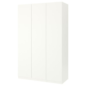 PAX Wardrobe, white, Forsand white, 150x60x236 cm