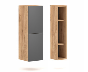 Set of Wall-mounted Cabinets Barcelona 1, craft gold/graphite