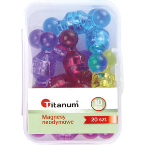 Titanum Neodymium Magnets 10mm 20pcs, various colours