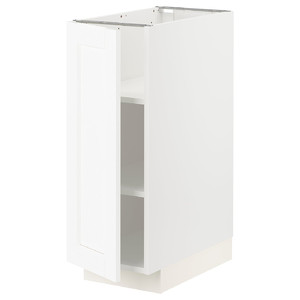 METOD Base cabinet with shelves, white Enköping/white wood effect, 30x60 cm