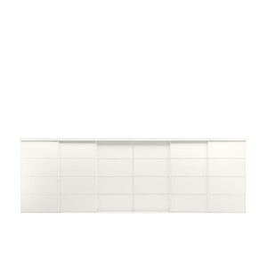 SKYTTA / MEHAMN Sliding door combination, white/double sided white, 603x205 cm