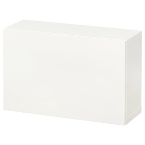 BESTÅ Wall-mounted cabinet combination, white/Lappviken white, 60x22x38 cm