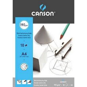 Canson White Construction Paper Pad A4 180g 10 Sheets 20pcs