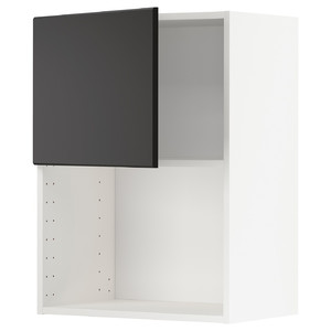 METOD Wall cabinet for microwave oven, white/Kungsbacka anthracite, 60x80 cm