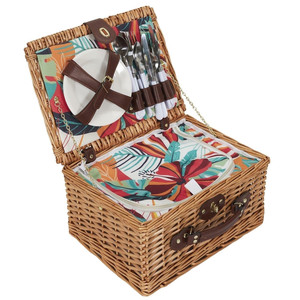 4-Person Picnic Basket with Accessories Exotic