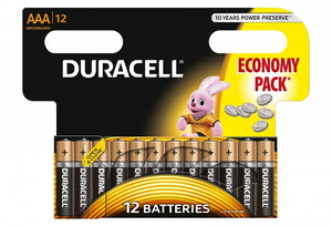 Duracell Battery Basic AAA /LR3 12pcs