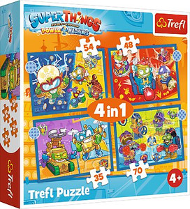 Trefl Children's Puzzle 4in1 Super Things 4+