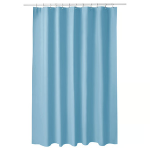 LUDDHAGTORN Shower curtain, blue, 180x180 cm