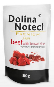 Dolina Noteci Premium Pure Dog Wet Food Beef with Brown Rice 500g