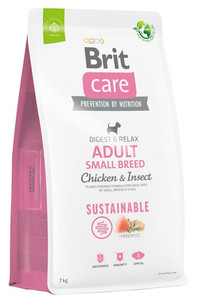 Brit Care Sustainable Adult Small Breed Chicken & Insect Dog Dry Food 7kg