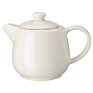 VARDAGEN Teapot, off-white, 1.2 l