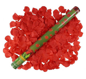 Confetti Party Popper Red Rose Petals 60cm
