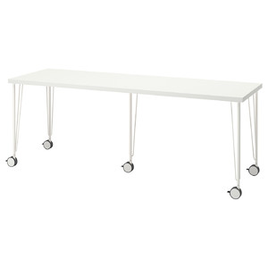 LAGKAPTEN / KRILLE Desk, white, 200x60 cm
