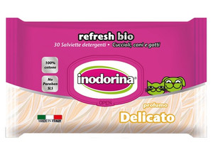 Inodorina Refresh Wet Wipes for Dogs Bio Delicato 30pcs