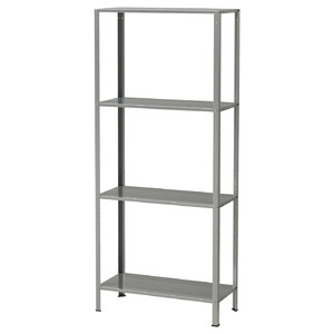 HYLLIS Shelf unit, indoor/outdoor galvanized, 60x27x140 cm