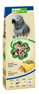 Nestor Balanced Premium Food for Large Parrots with Nuts, Mungo Beans & Bananas 700ml