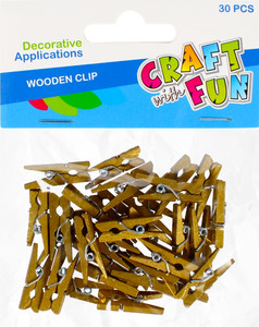 Wooden Mini Clips 30pcs