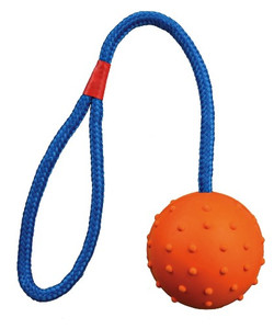 Trixie Ball on Rope 6/30cm, assorted colours