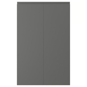 VOXTORP 2-p door f corner base cabinet set, right-hand dark grey, 25x80 cm