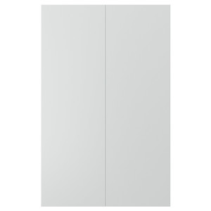 VEDDINGE 2-p door f corner base cabinet set, grey, 25x80 cm