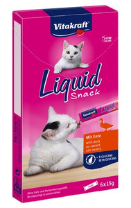 Vitakraft Cat Liquid-Snack with Duck 6x15g