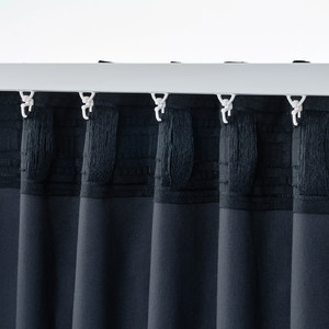 SANELA Curtains, 1 pair, dark blue, 140x300 cm