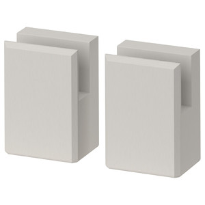 LERHYTTAN Leg for decorative plinth, light grey, 8 cm