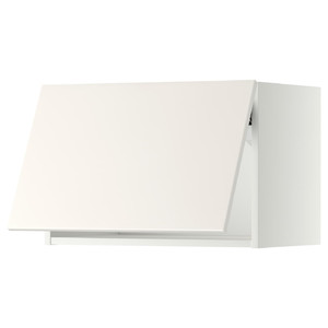 METOD Wall cabinet horizontal w push-open, white/Veddinge white, 60x40 cm