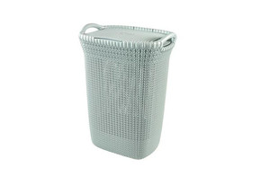 Curver Laundry Basket Knit 57l, grey-blue