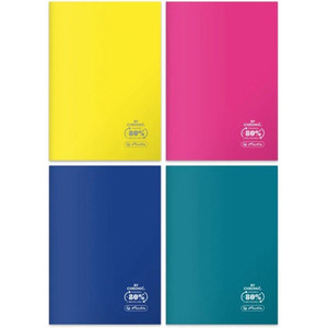 Notebook A4 60 Pages Squared PP Colors 5pcs, assorted colours
