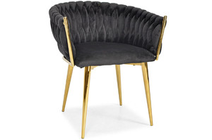 Glamour Braided Chair ROSA, black