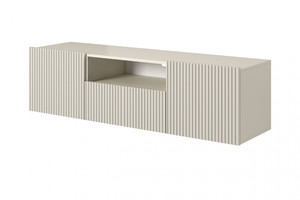Wall-Mounted TV Cabinet Nicole 150 cm, cashmere/matt cashmere