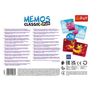 Trefl Memos Classic & Plus Charming Monsters Game 3+